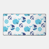 Walmuster, Niedliche Wale, Blauwale Schreibtischunterlage (Vorderseite)