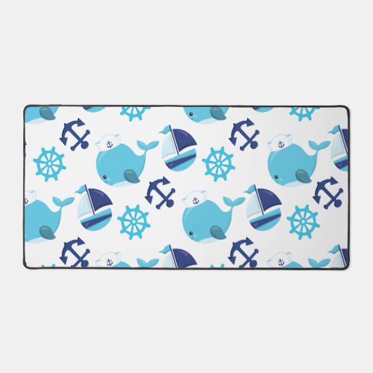 Walmuster, Niedliche Wale, Blauwale Schreibtischunterlage (Vorderseite)