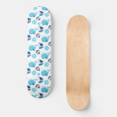 Walmuster, Niedliche Wale, Blauwale Skateboard (Vorderseite)