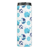 Walmuster, Niedliche Wale, Blauwale Thermosbecher (Rückseite)