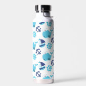 Walmuster, Niedliche Wale, Blauwale Trinkflasche (Links)