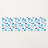 Walmuster, Niedliche Wale, Blauwale Yogamatte (Rückseite (Horizontal))