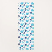 Walmuster, Niedliche Wale, Blauwale Yogamatte (Vorderseite)