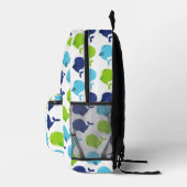 Walmuster, Niedliche Wale, Meerestiere Bedruckter Rucksack (Rechts)