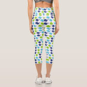 Walmuster, Niedliche Wale, Meerestiere Capri Leggings (Rückseite)