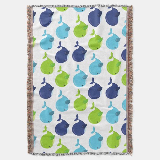 Walmuster, Niedliche Wale, Meerestiere Decke (Vorderseite Vertikal)