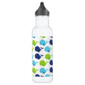 Walmuster, Niedliche Wale, Meerestiere Edelstahlflasche (Rechts)