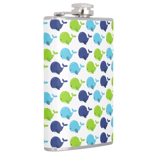 Walmuster, Niedliche Wale, Meerestiere Flachmann (Rechts)