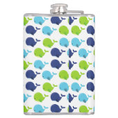 Walmuster, Niedliche Wale, Meerestiere Flachmann (Rückseite)