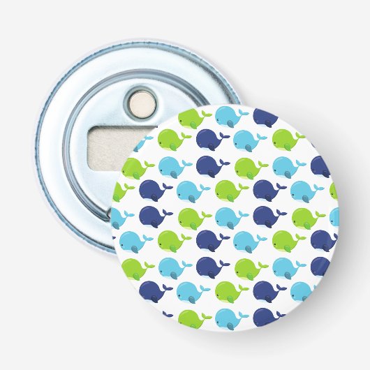 Walmuster, Niedliche Wale, Meerestiere Flaschenöffner (Vorderseite)