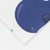 Walmuster, Niedliche Wale, Meerestiere Fleecedecke (Ecke)