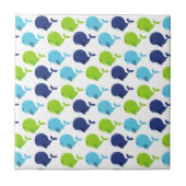 Walmuster, Niedliche Wale, Meerestiere Fliese (Vorderseite)