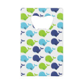 Walmuster, Niedliche Wale, Meerestiere Geldbeutel Flaschenöffner (Vorderseite)