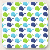 Walmuster, Niedliche Wale, Meerestiere Getränkeuntersetzer (Vorderseite)