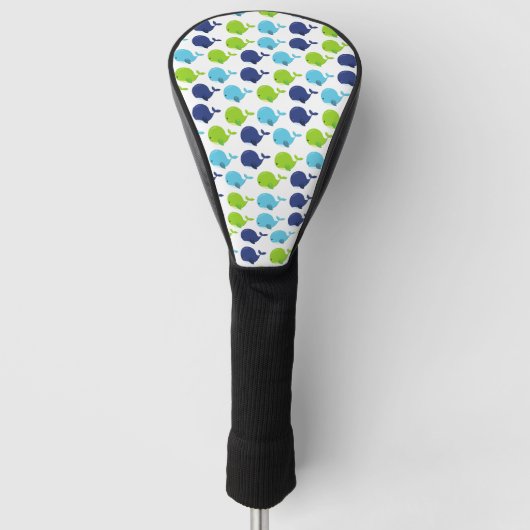 Walmuster, Niedliche Wale, Meerestiere Golf Headcover (Vorderseite)