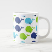Walmuster, Niedliche Wale, Meerestiere Jumbo-Tasse (Rechts)
