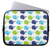 Walmuster, Niedliche Wale, Meerestiere Laptopschutzhülle (Vorderseite)