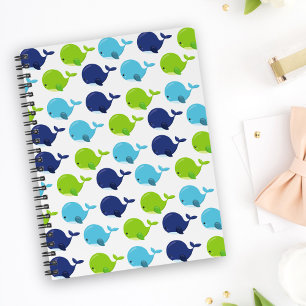 Walmuster, Niedliche Wale, Meerestiere Notizblock