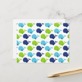 Walmuster, Niedliche Wale, Meerestiere Postkarte