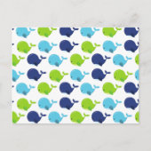 Walmuster, Niedliche Wale, Meerestiere Postkarte (Vorderseite)