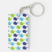 Walmuster, Niedliche Wale, Meerestiere Schlüsselanhänger (Rückseite)