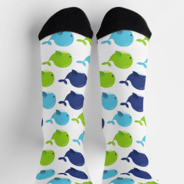 Walmuster, Niedliche Wale, Meerestiere Socken