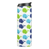 Walmuster, Niedliche Wale, Meerestiere Thermosbecher (Nach links gedreht)