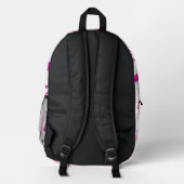 Walmuster, Niedliche Wale, rosa Wale Bedruckter Rucksack (Rückseite)