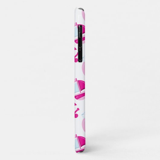 Walmuster, Niedliche Wale, rosa Wale Case-Mate iPhone Hülle (Hinten/Links)