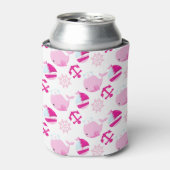 Walmuster, Niedliche Wale, rosa Wale Dosenkühler (Kanne Vorderseite)