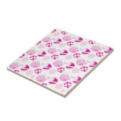 Walmuster, Niedliche Wale, rosa Wale Fliese (Seite)