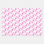 Walmuster, Niedliche Wale, rosa Wale Geschenkpapier Set (Vorderseite 2)