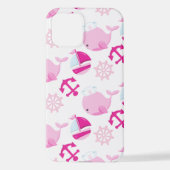 Walmuster, Niedliche Wale, rosa Wale iPhone Hülle (Rückseite)