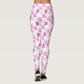 Walmuster, Niedliche Wale, rosa Wale Leggings (Rückseite)