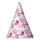 Walmuster, Niedliche Wale, rosa Wale Partyhütchen (Rechts)