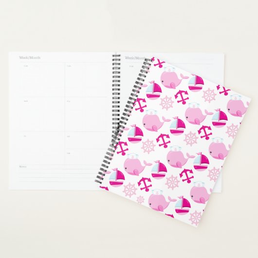 Walmuster, Niedliche Wale, rosa Wale Planer (Anzeige)