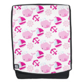 Walmuster, Niedliche Wale, rosa Wale Rucksack (Vorderseite)
