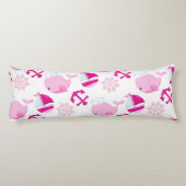 Walmuster, Niedliche Wale, rosa Wale Seitenschläferkissen (Rückseite)