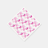 Walmuster, Niedliche Wale, rosa Wale Serviette (Ecke)