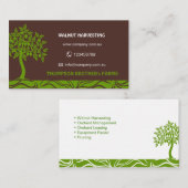 Walnusfarm, Landwirtschaft, Obstgarten Visitenkarte (Vorne/Hinten)