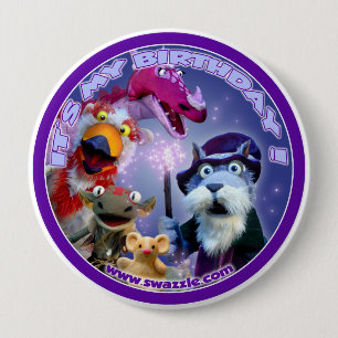 Walnuss der Zauberer-Geburtstags-Knopf Button