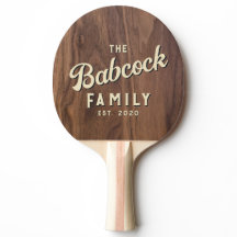 Walnuss Holz Retro Familienname & Jahr