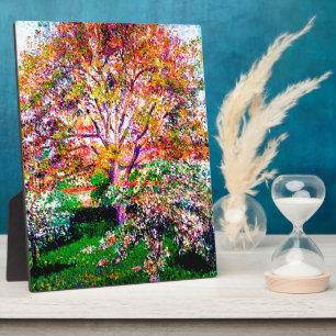 Walnuss- und Apfelbäume in Blüte Camille Pissarro Fotoplatte