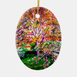 Walnuss- und Apfelbäume in Blüte Camille Pissarro Keramik Ornament