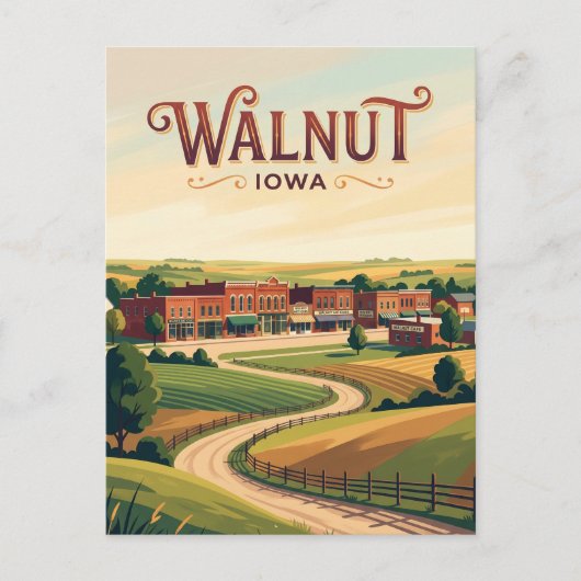Walnuss USA Postkarte (Vorderseite)