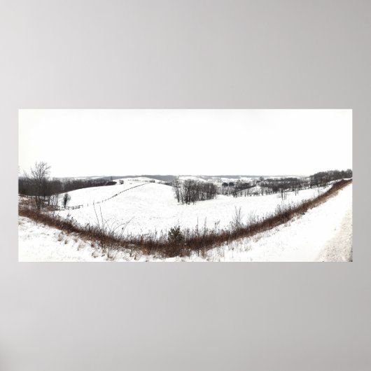 Walnussbach, Ohio im Winter Poster (Vorne)
