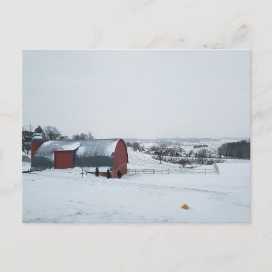 Walnussbach, Ohio im Winter Postkarte (Vorderseite)