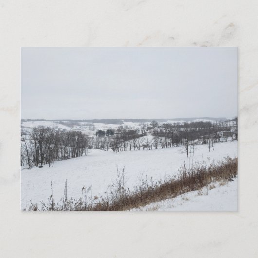 Walnussbach, Ohio im Winter Postkarte (Vorderseite)