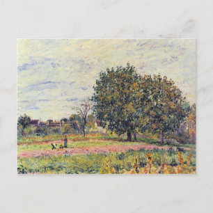 Walnussbäume in der Sonne, Anfang Oktober - Sisley Postkarte