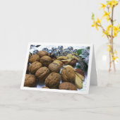 Walnüsse und Paranüsse Karte (Gelbe Blume)